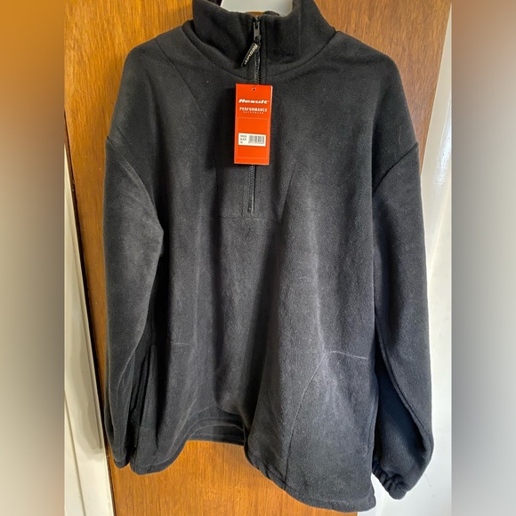 NWT Men’s XL Performance Outerwear by Result, 1/4 zip, color is Black - Picture 2 of 14